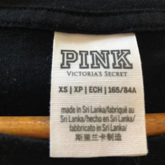 PINK Victoria's Secret, Black Limited Edition T-shirt, Size: XS - Picture 4 of 6